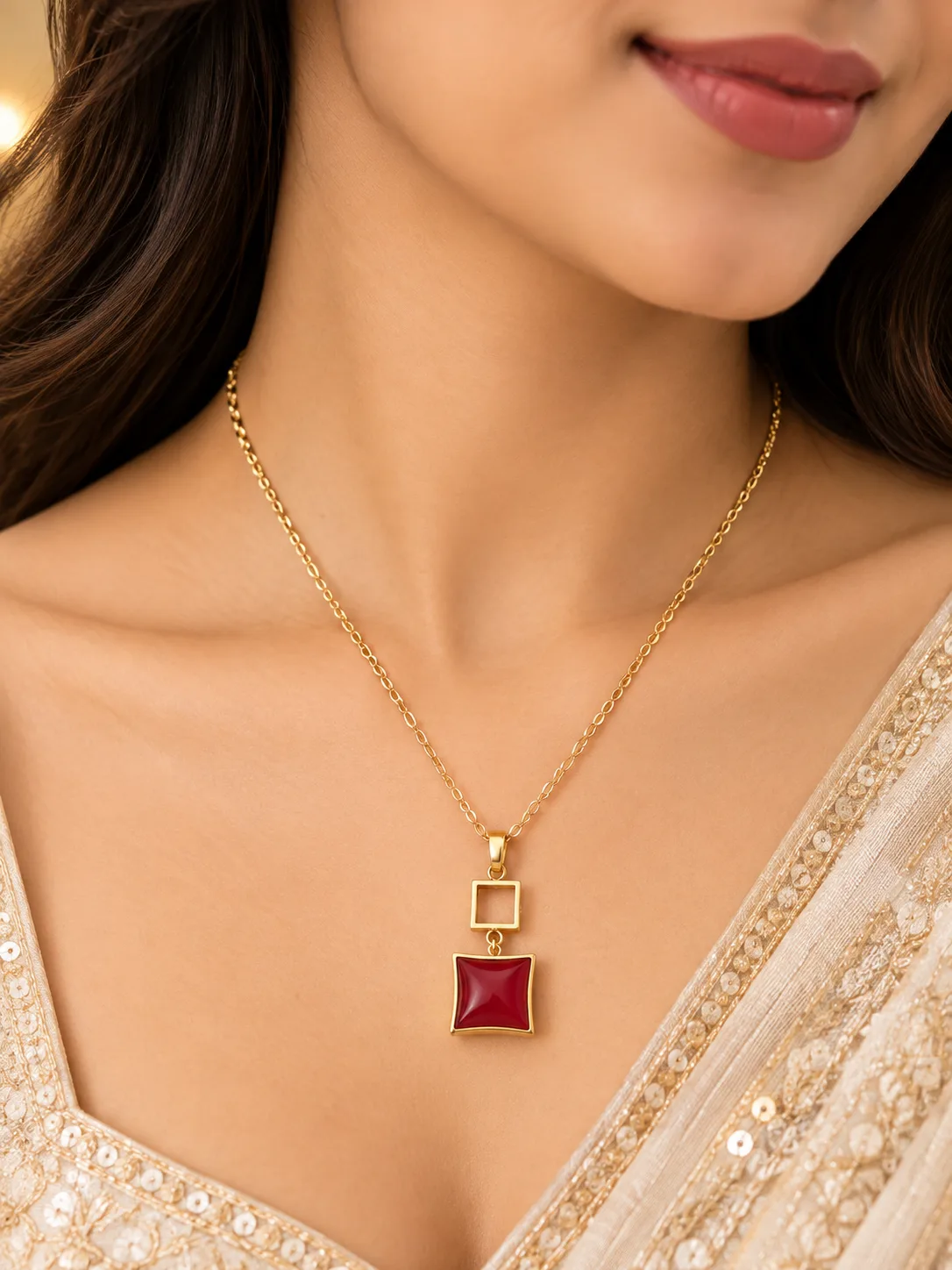 Red Aura Pendant Set