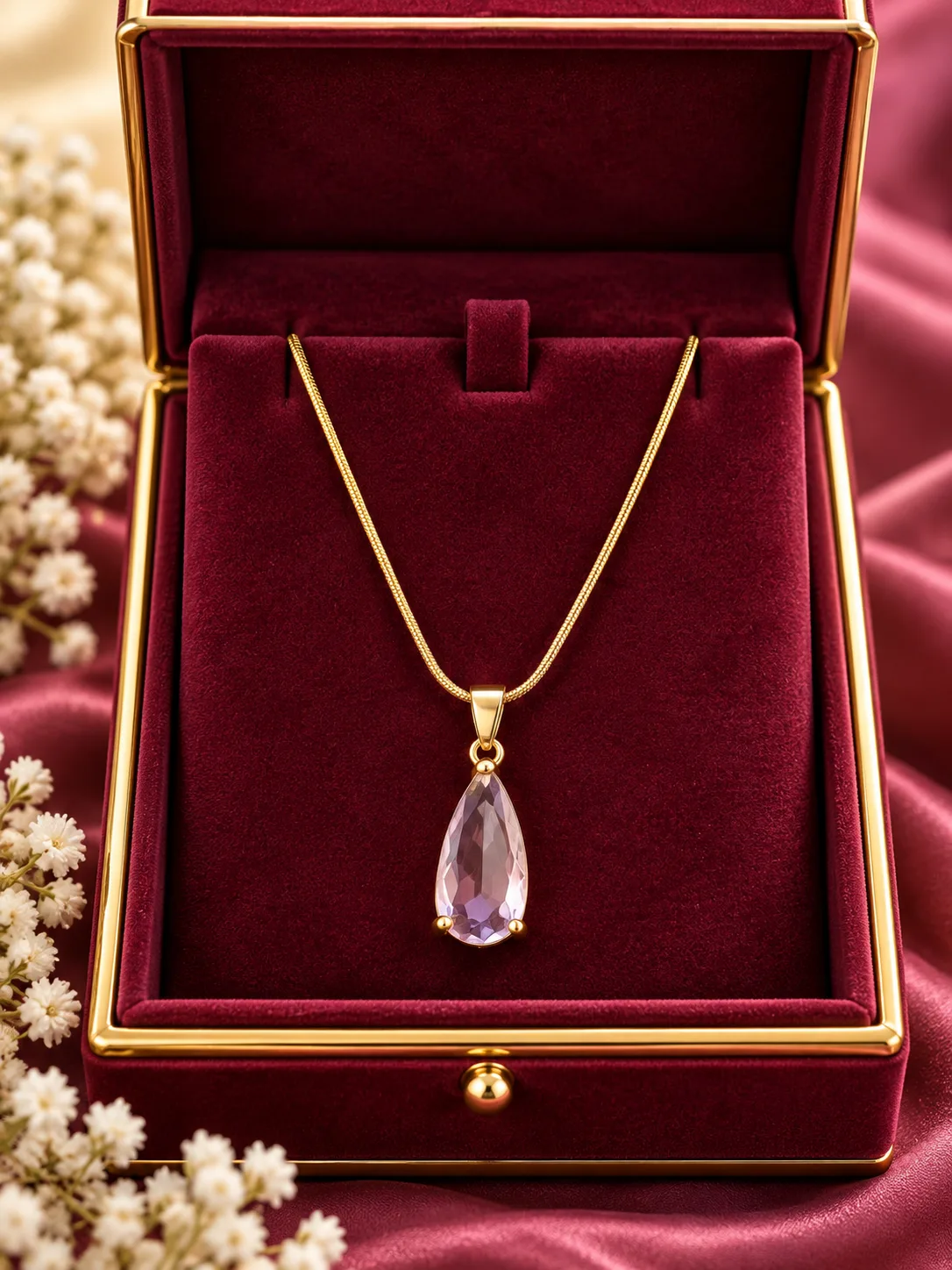 Pink Aura Pendant Set