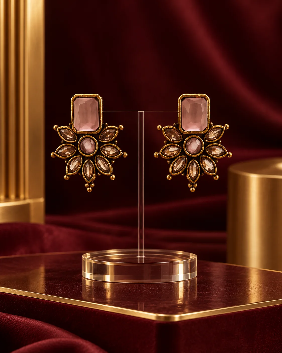 Amber Petals Earrings