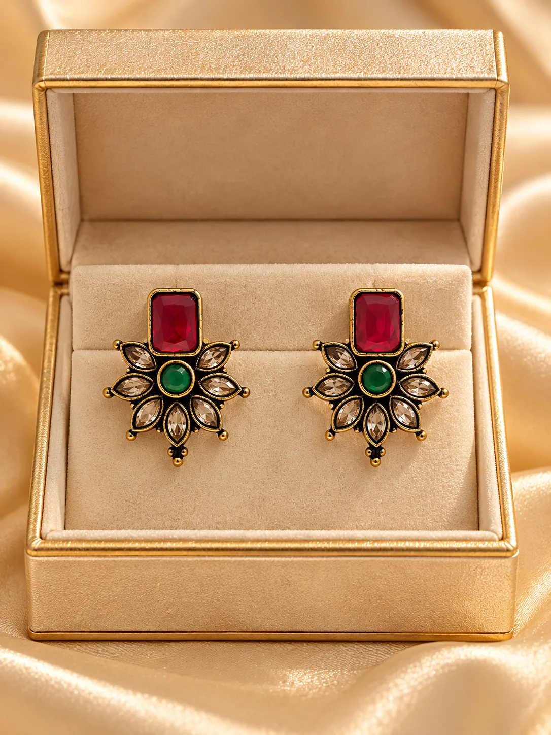 Royal Gem Bloom Earrings