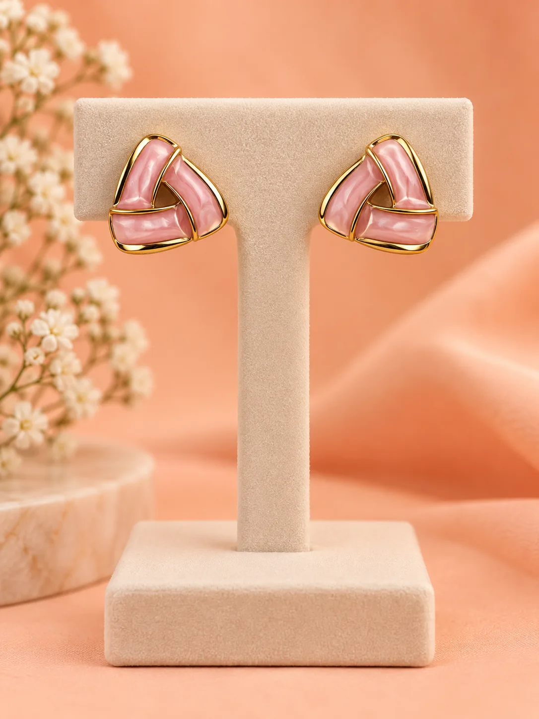 Blush Knot Earrings