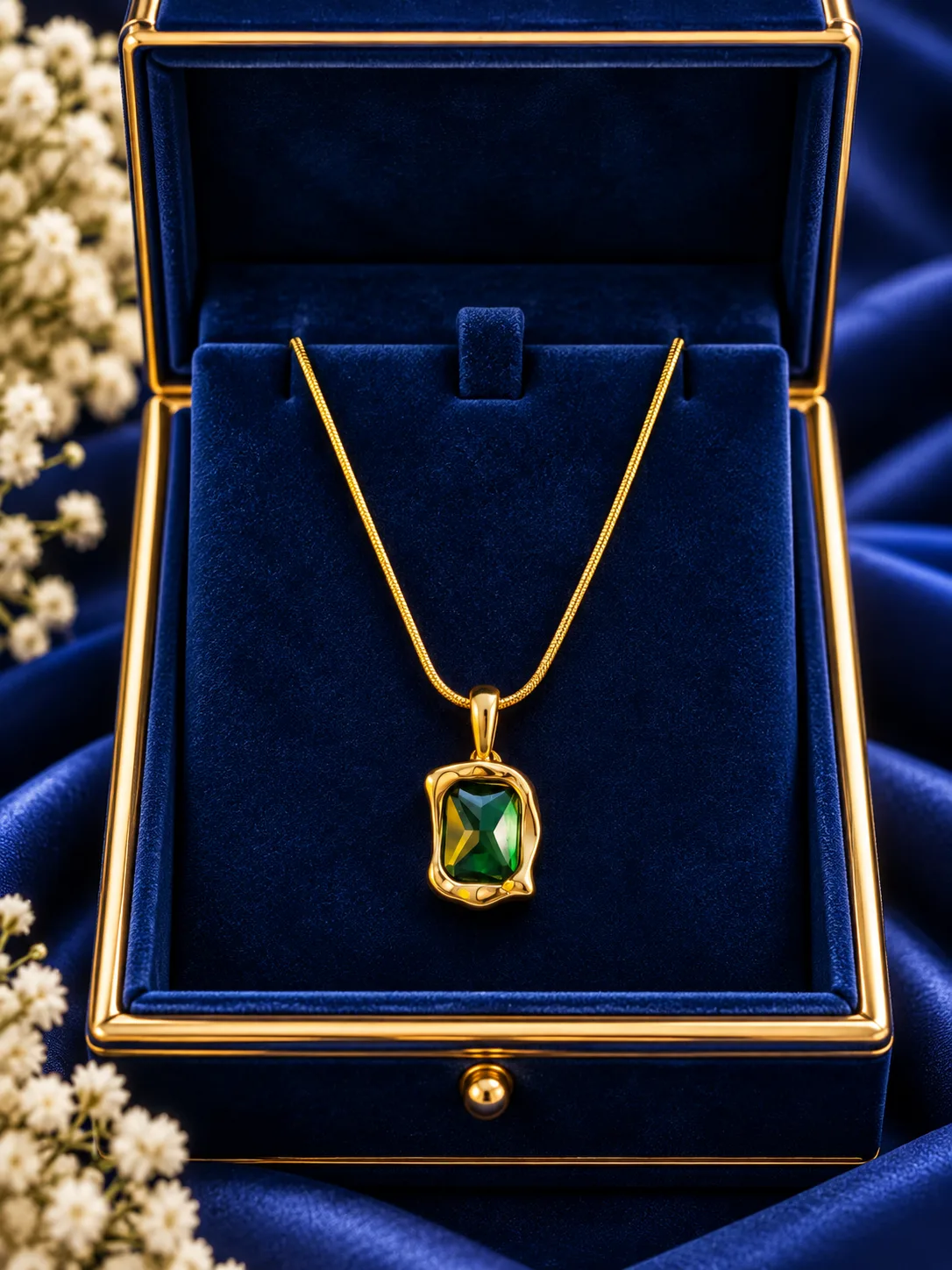Emerald Glow Pendant Set
